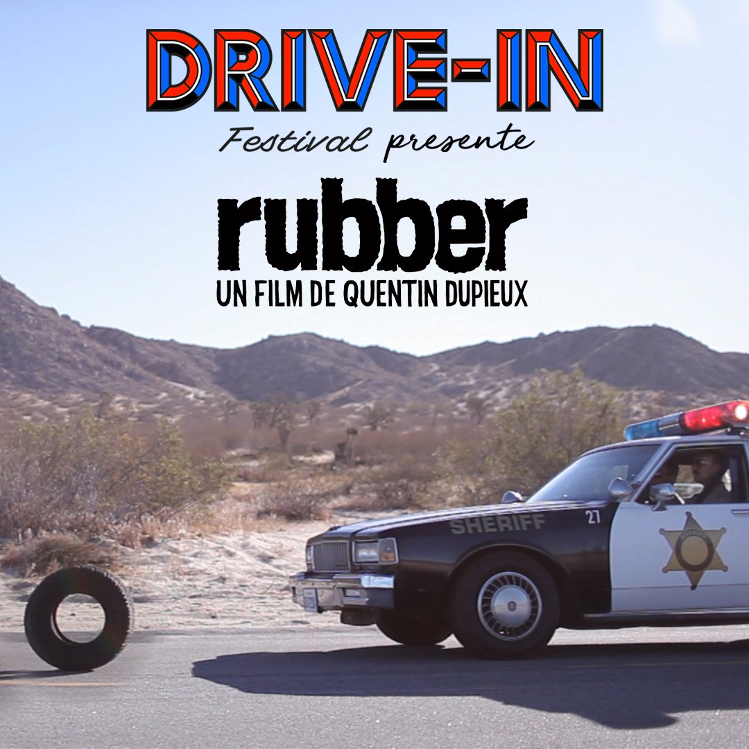 UFODISTRIBUTION's tweet photo. ⚠️Ce soir à 23h15 au #DriveInFest, sera projeté RUBBER, de Quentin Dupieux ! Billetterie ➡️ https://t.co/Ir9TybBjbR

Quoi de mieux que de regarder l'histoire d'un pneu tueur, si ce n'est depuis sa voiture ? https://t.co/BEnsNw2oUa