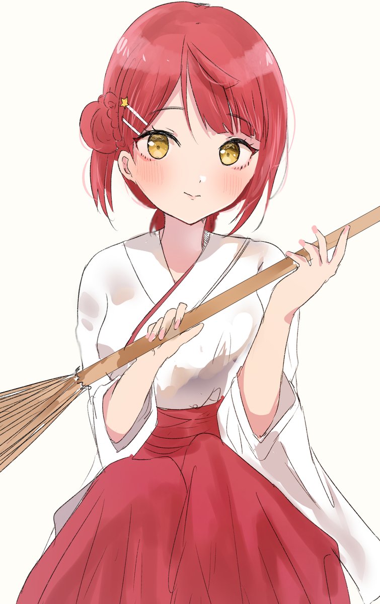 上原歩夢 「巫女姿の歩夢ちゃん 」|すにゃのイラスト