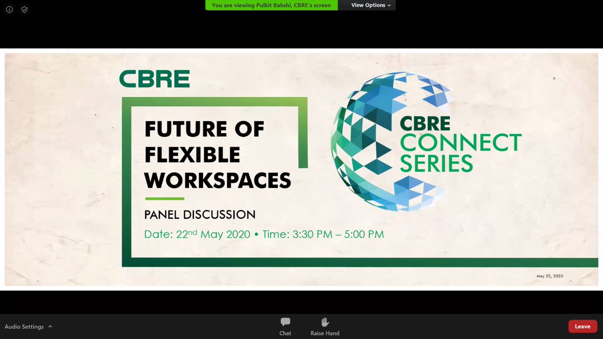CBRE_India's tweet photo. #CBRELive
We are all set to begin our #CBREConnect session on 'Future of #FlexibleWorkspaces' in India. The session will witness eminent leaders from the flexible working space deliberate on what the future entails.
#Flexi #Flexible #IamCBRE @shekgoenka @CoWrks https://t.co/b8H50bm72e