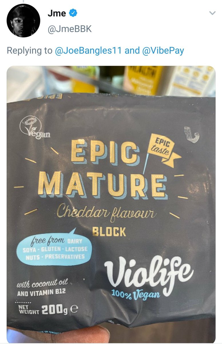 A mammoth merci to the sublime  @hannahpensully,  @Peston,  @sindhuvfunny and  @JmeBBK for your piquant picks!It's my pleasure to add a second vegan cheese to my cheese wall thanks to  @JmeBBK choosing epic mature by  @ViolifeFoods #fridaymorning #FridayMotivation #FridayFeeling