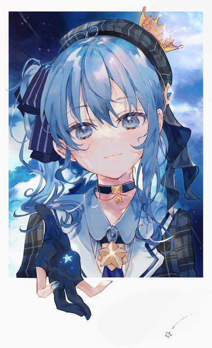 「blue eyes starry sky」 illustration images(Popular)