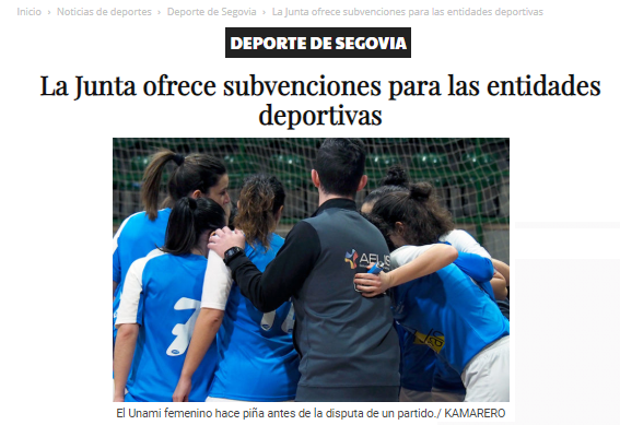 Hoy nos hacemos eco de la noticia de 🗞️ <a href="/el_adelantado/">El Adelantado de Segovia</a>  con el <a href="/unamicp/">Unami C.P.</a> en portada:
👉 eladelantado.com/todo-el-deport…