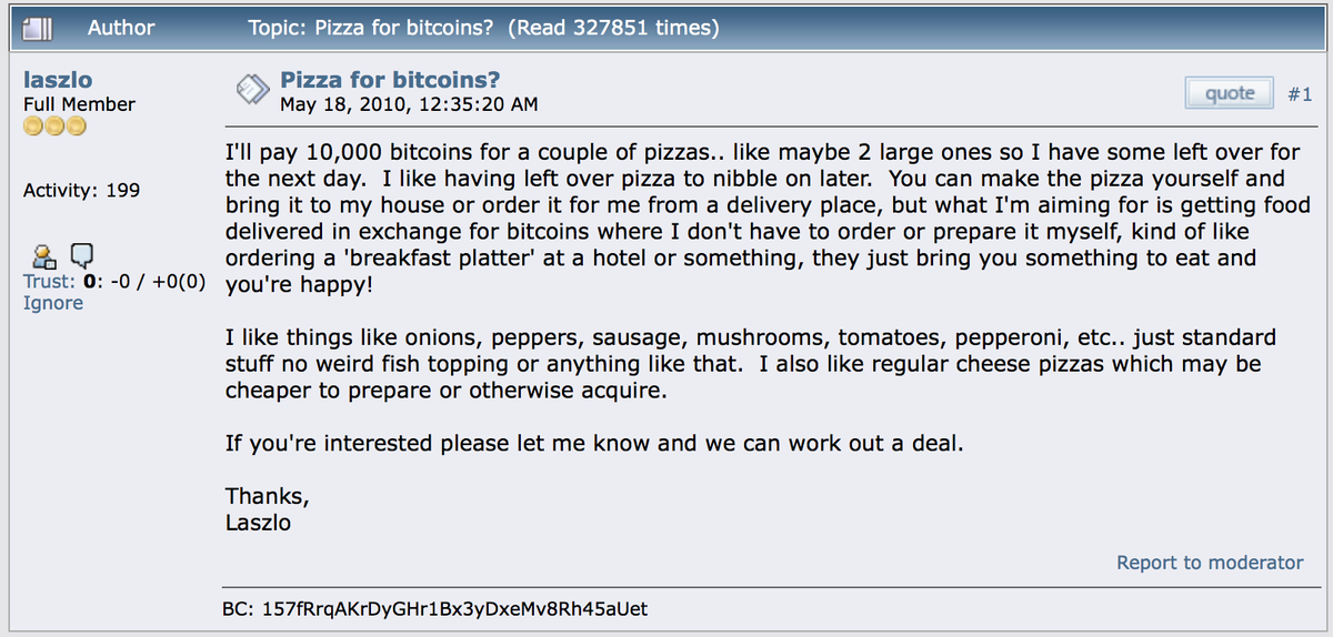 randgroup's tweet photo. Happy #Bitcoin Pizza day! And remember to spend your preciuos coins wisely! https://t.co/o72BMjrLGB