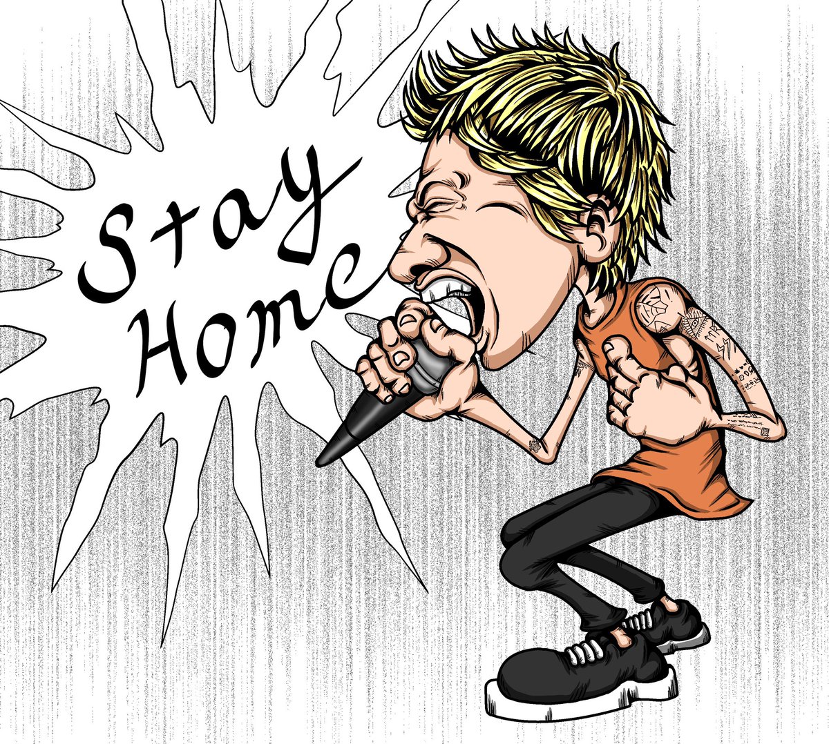 Yok 本日のお絵かき Taka Oneokrock ワンオク Stayhome Staysafe お絵かき イラスト 似顔絵 アーティスト Drawing ペンタブ 塗り絵