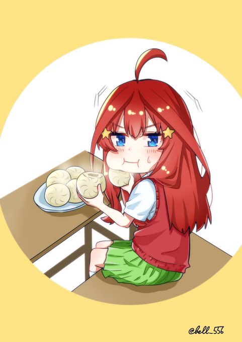 ベルさんがTwitterに投稿した中野五月(五等分の花嫁)のイラスト。