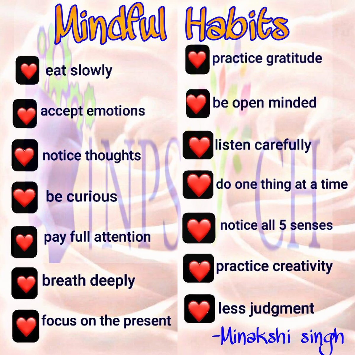 Practicing mindful habits can help develop a better body, mind and soul. #Joy #Happiness #Mindfulness