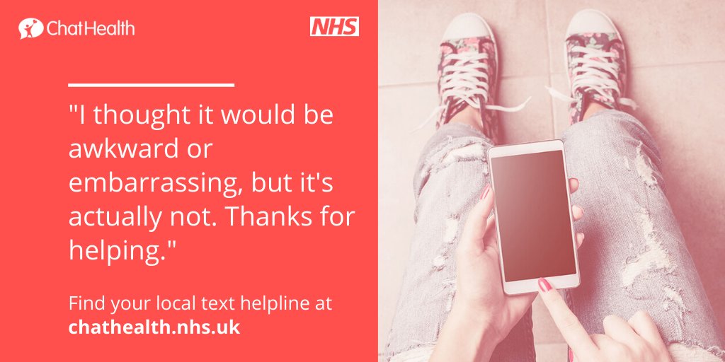 2 million teenagers nationwide can get anonymous and confidential advice from a health professional using #ChatHealthNHS #MHAW20 chathealth.nhs.uk
