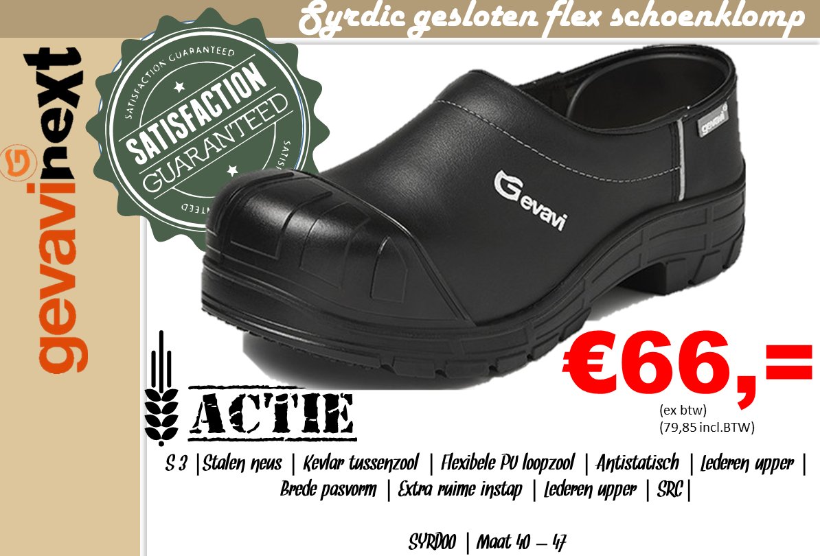 Actie Flex Schoenklomp Sydic S 3  voor 66 euro (79,85 Incl.BTW ) #veiligheidsschoenen#Schoenklomp#Kevlar#tussenzool#Antistratisch#bredepasvorm#extra ruime instap#SRC#SYDR00#S3#Stalen neus##Aanbieding#safety _shoes# echte klussers# voor de bouw#Stoere mannen#