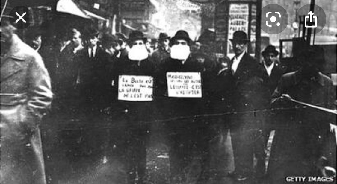 Cuidado ahora con la manifestaciones en la calle #COVIDー19 . En la gripe de 1918 fue el inicio de la segunda oleada, la más dañina. No lo olvidemos!!!