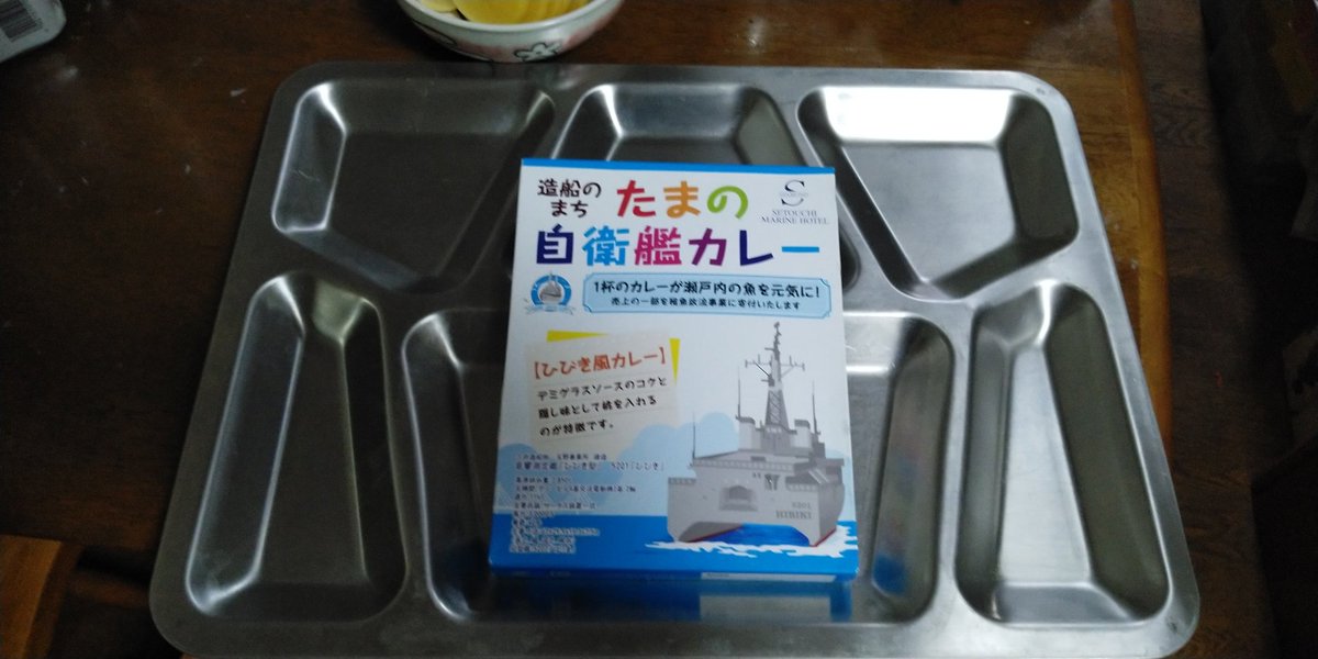 曜日感覚がずれてると言われたので、珍しいと言われてるたまの自衛艦カレーを食べるぞ～