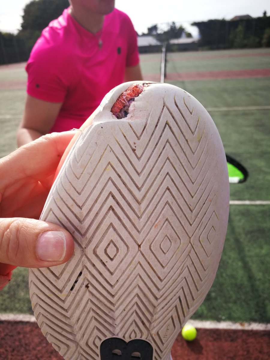 Preston_Connor1's tweet photo. @newbalance how's this remotely possible?  Bought on 01/19/20.  And worn away like this. https://t.co/aVSrJGPxqe