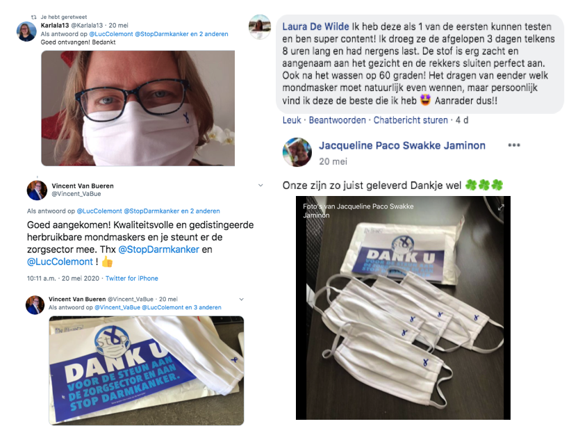 LucColemont's tweet photo. Fijn te horen en te lezen dat onze @StopDarmkanker #mondmaskers zo gewaardeerd worden.
Txs @TarsNotteboom & team #MaximumImage en "onze" @mettepenningen π
#coronavirus πππ https://t.co/lfyaSiewkc