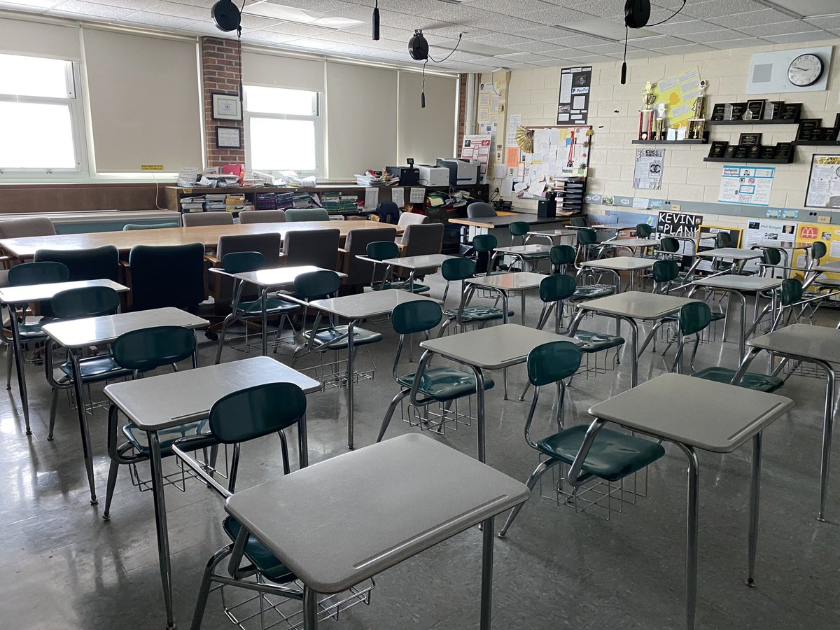 Visited my classroom yesterday. It was as if time stood still on that last school day in March. Who knew face masks would come in handy for discreetly wiping your tears. 😢 #whbpride