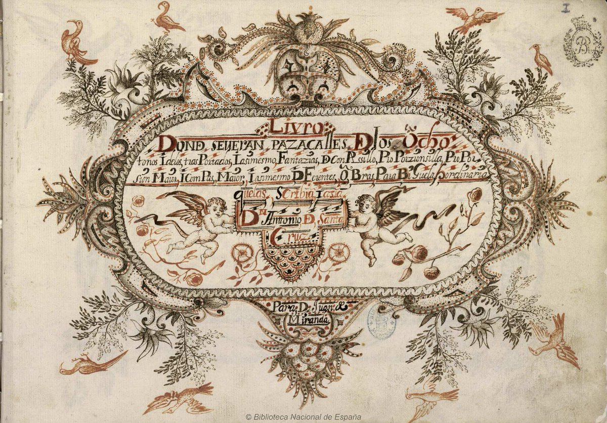 svmusicology's tweet photo. Mirad qué belleza para guitarra custodia nuestra querida @BNE_biblioteca✨
"Livro donde se veran Pazacalles de los ocho tonos y de los trasportados" (Antonio de Santa Cruz, 1633).
➡️https://t.co/4K0uDtLSHi
#SiNoEsBarrocoMeSabeAPoco
#ComparteBNE
#LaBNEContigo
#TwitterCultural https://t.co/4IAQT2rJYi