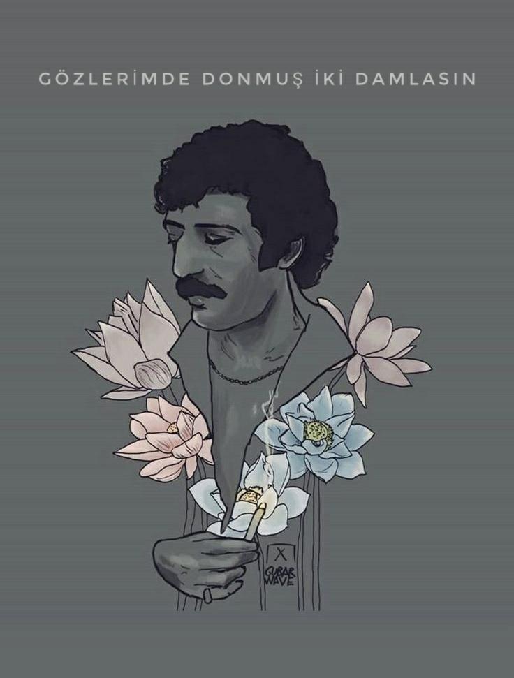 Yıllar sonra bir gün beni anarsan
Kulakların değil kalbin çınlasın
Ardından bakıp da öylece kalan
Gözlerimde donmuş iki damlasın