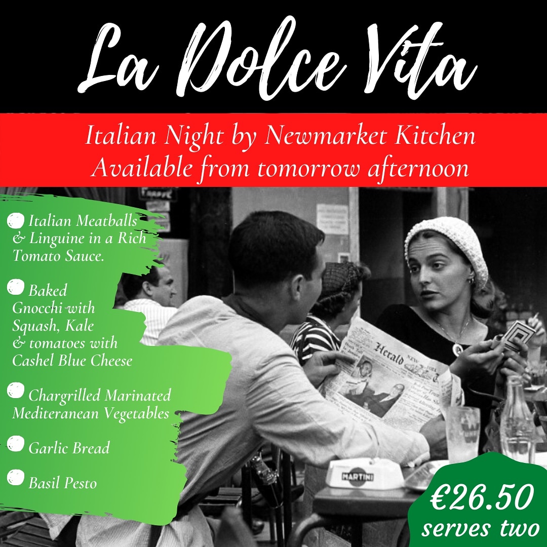 "Whensa your meatball day?!"

Order your 'La Dolce Vita' meal-for-two pack today at newmarketkitchen.com