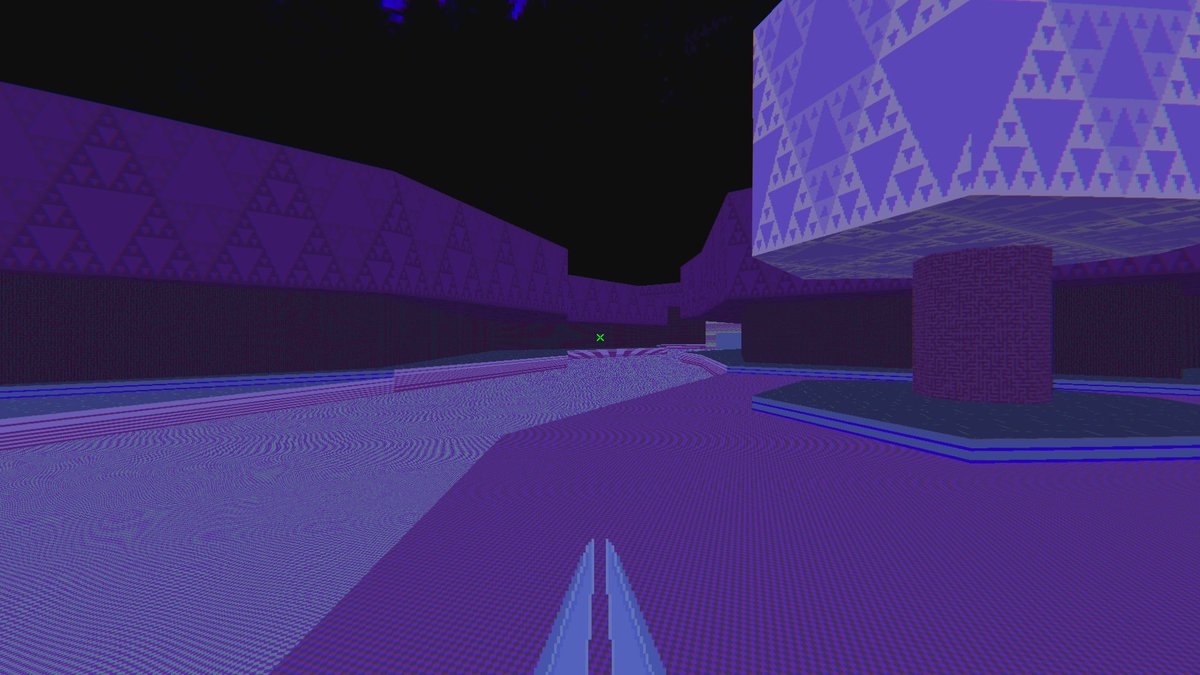 dani_breez's tweet image. More shots of the BSP Woods, now with a slightly prettier bark texture and some sierpinski vines. I'll come back and add things to fight once I've got the level's shape put together. #screenshot #indiedev #hellwave