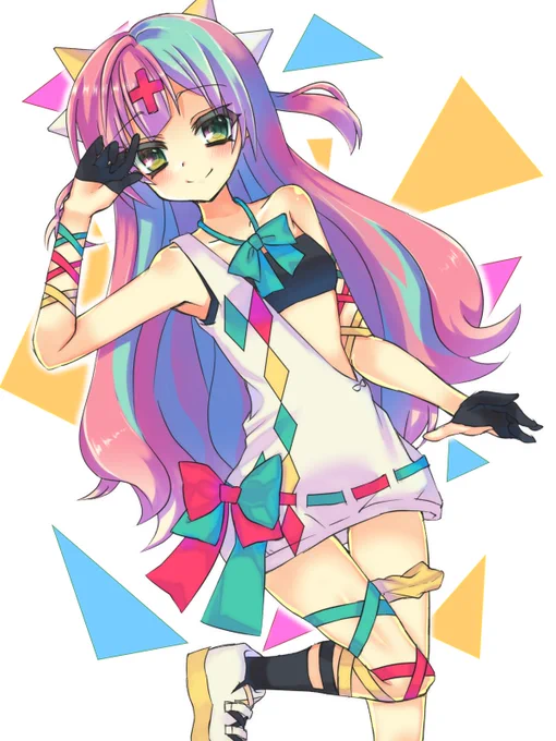 ピンキーちゃんがデビューしたての時期に描いたイラスト カラフルで元気がでるデザイン!描いてて楽しかった記憶が(^ω^)カキカキ  #PPH