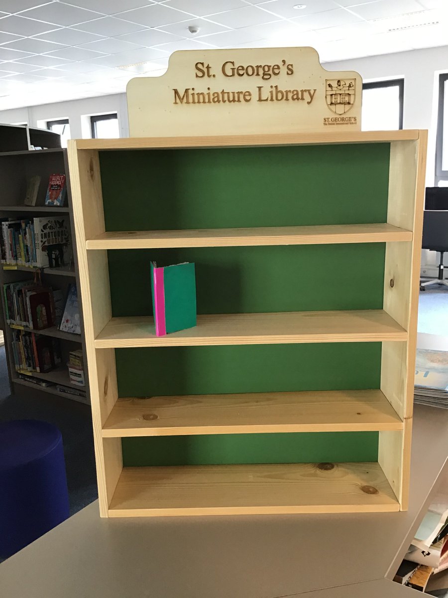 SGSM_Library's tweet photo. Inspired by https://t.co/a3ZpPjNMVn we would like SGSM pupils to create, write &amp; illustrate a miniature book! Mr Ireland has made this beautiful bookcase to display them. We can't wait to see what you fill it with. https://t.co/nP4cGWmAJD