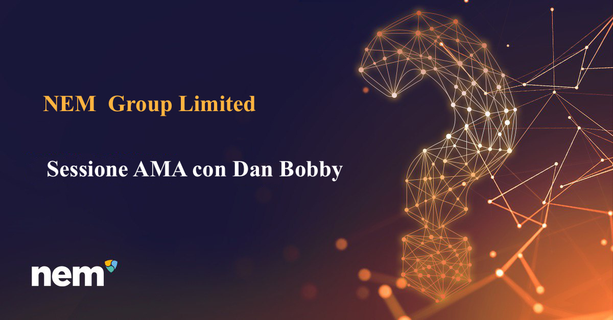 <a href="/NemberAma/">NEM Community AMA</a> Puoi porre la tua domanda a Dan Bobby, direttore marketing ad interim presso NEM Group Limited.

L'inizio della sessione #AMA avrà luogo in inglese giovedì 28 maggio, alle 18:00 ora italiana.

<a href="/NemberAma/">NEM Community AMA</a> 

👉 forms.gle/WEM9cgLxtPKJVg…