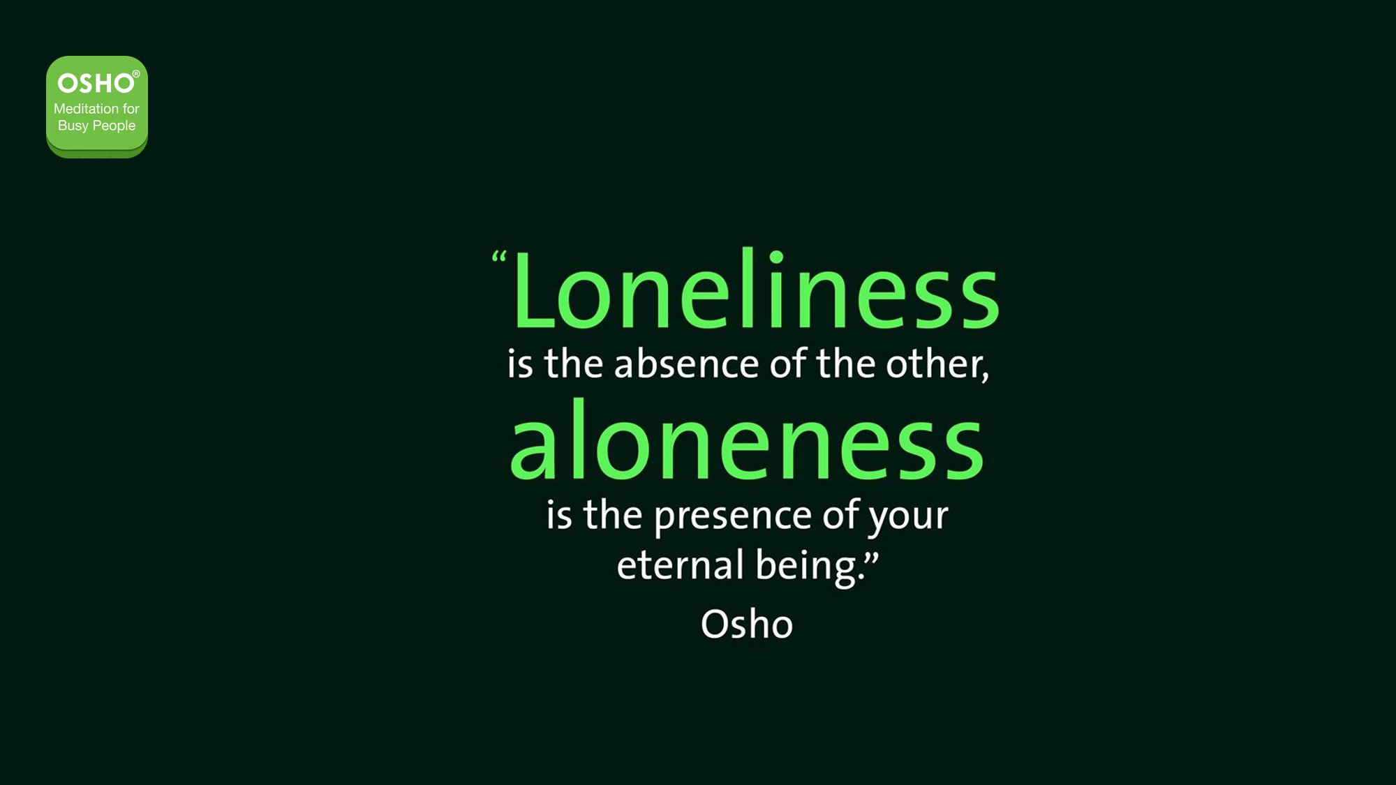 Aloneness