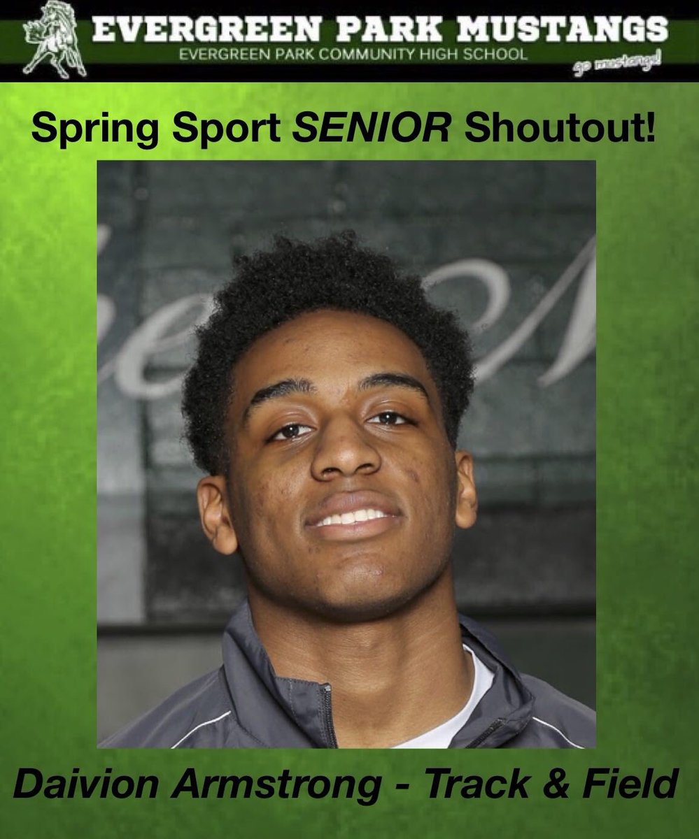 EPCHSAthletics's tweet photo. Shoutouts for our #SpringSeniorAthletes continues with Daivion Armstrong Track &amp; Field. We applaud you for all your accomplishments &amp; know your next chapter will be awesome! @EPHSt_f @Epchs231 https://t.co/pyLvP0Lill