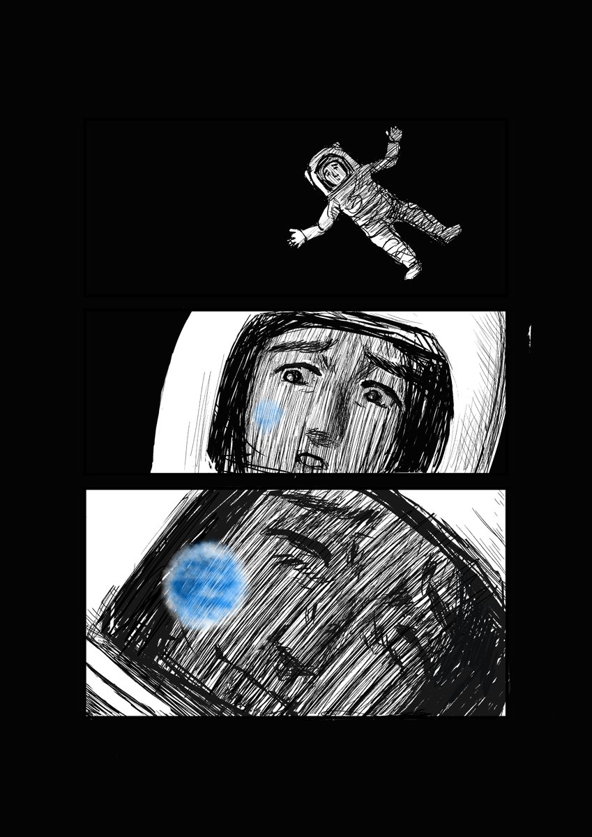 お題「宇宙飛行士が、宇宙から地球を眺めて感動する」

#朝の10分マンガ

・・・
朝じゃないけど!
10分で終わんなかったけど!! 