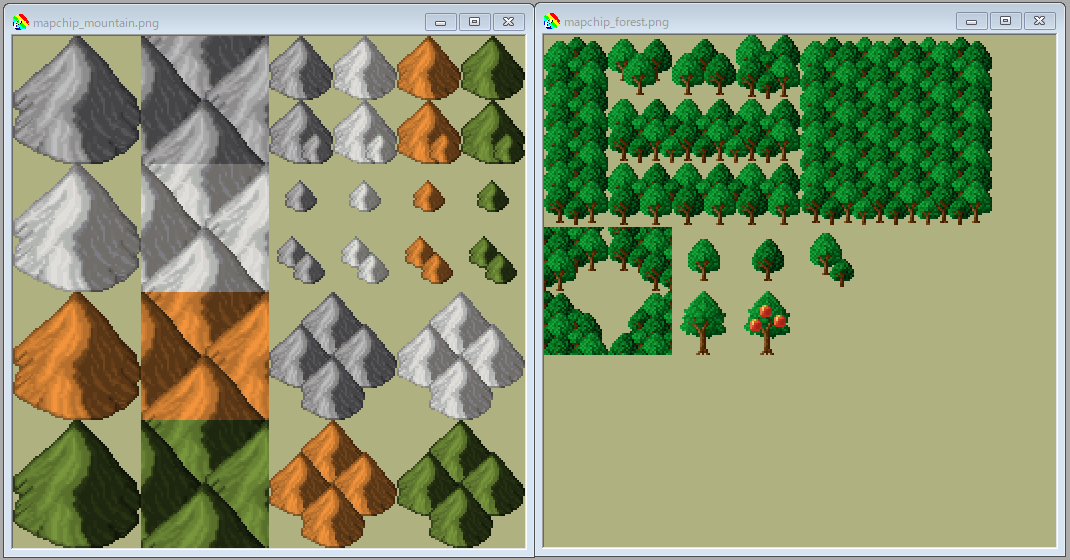 Vipssrpgの者 On Twitter 山と森のマップチップを作りました 実際に使って簡単なマップを作ってみると 改善点はいくつか見つかったもののとりあえず使えるレベルには達してるかなと思えたので一安心です Vipssrpg Https T Co B0okf5jkme Twitter