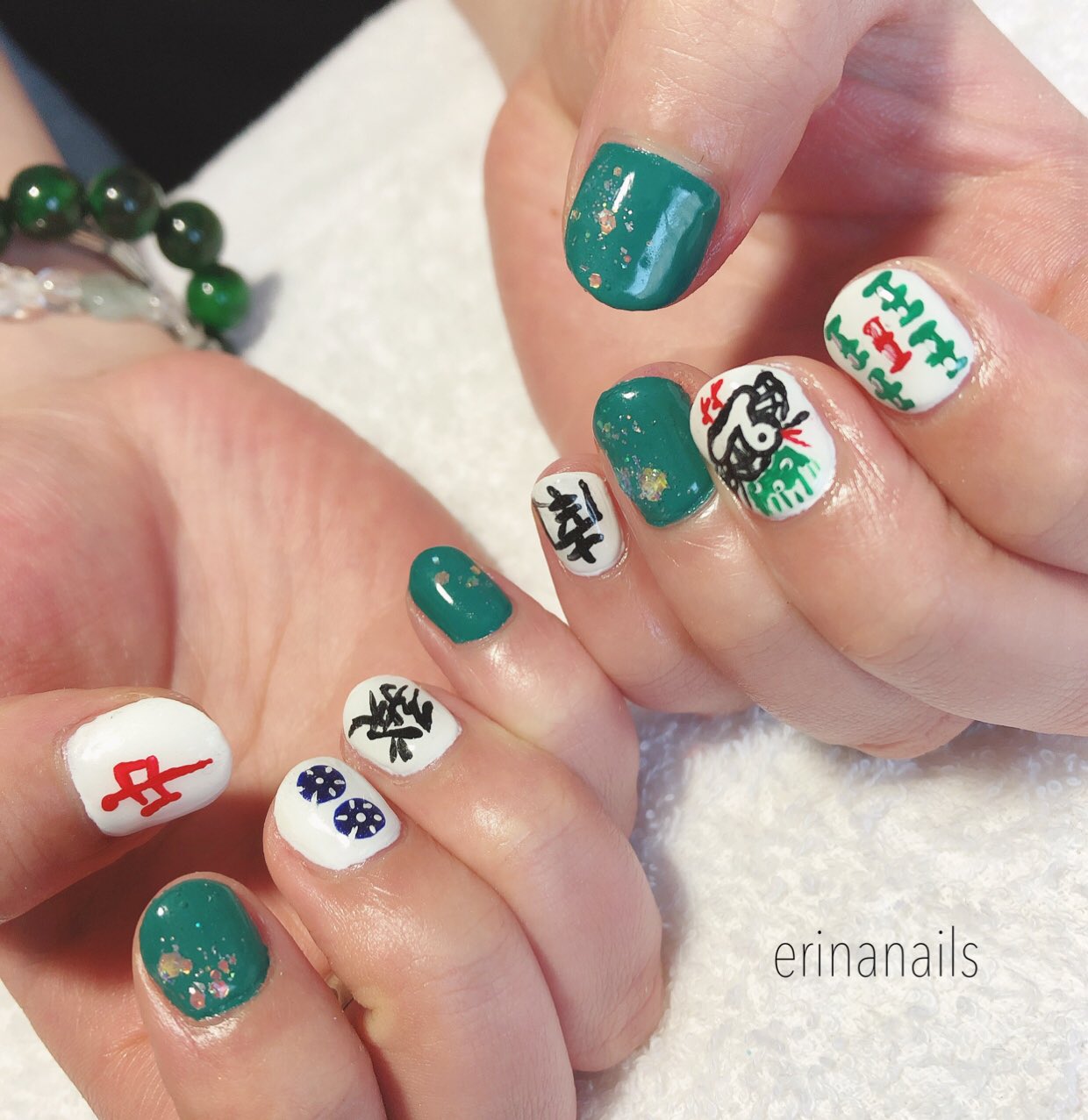 Twitter 上的 能代市ネイルサロンerina Nails 指輪も手作り 麻雀 麻雀ネイル 娘のリクエスト T Co Hmyanrwtxt Twitter