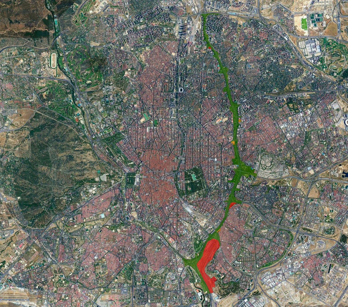 ¿Cómo lo planteo? liberar todo el espacio que actualmente ocupan las calzadas para 1) devolver el arroyo a la superficie 2) bulevar verde, 3) eje de transporte público sostenible 4) nuevas urbanizaciones.