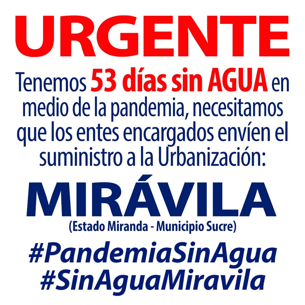 tylers9262's tweet photo. @ShirleyVarnagy #22Mayo #SinAguaMiravila      El tema del agua ya en MIRAVILA mun sucre Edo Miranda llevamos 53 días sin agua y ninguna disque autoridad da la cara @HectoRodriguez @alcaldejvra @EvelynB_Vasquez @HIDROCAPITALca @NestorLReverol  totalmente indolente e ineficiente https://t.co/g99ahuISOL