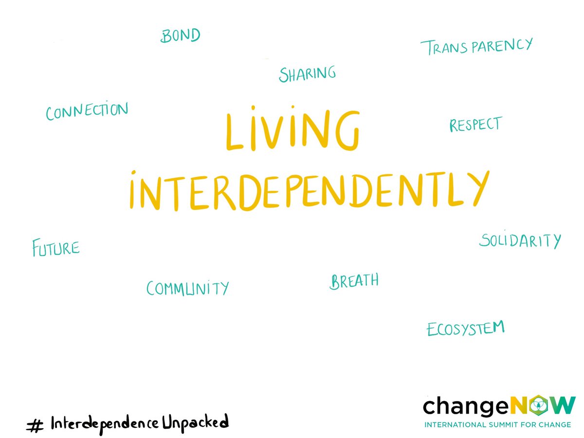 What does living interdependently mean to you ? First insights from the chat of ⁦@changeNOWsummit⁩ #sketch4good live session