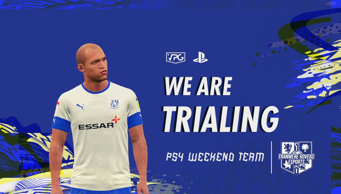 🔔 Big Announcement!

<a href="/GeorgeBurton_x/">George Burton</a> will be running our weekend team! 

We will be trialing all positions over the next coming days! 

Looking for composed clever players! 

DM us:

-Experience
-Availability
-Mic 

<a href="/TranmereRovers/">Tranmere Rovers FC</a> <a href="/OfficialVPG/">Virtual Pro Gaming</a> 
#SWA #TRFC