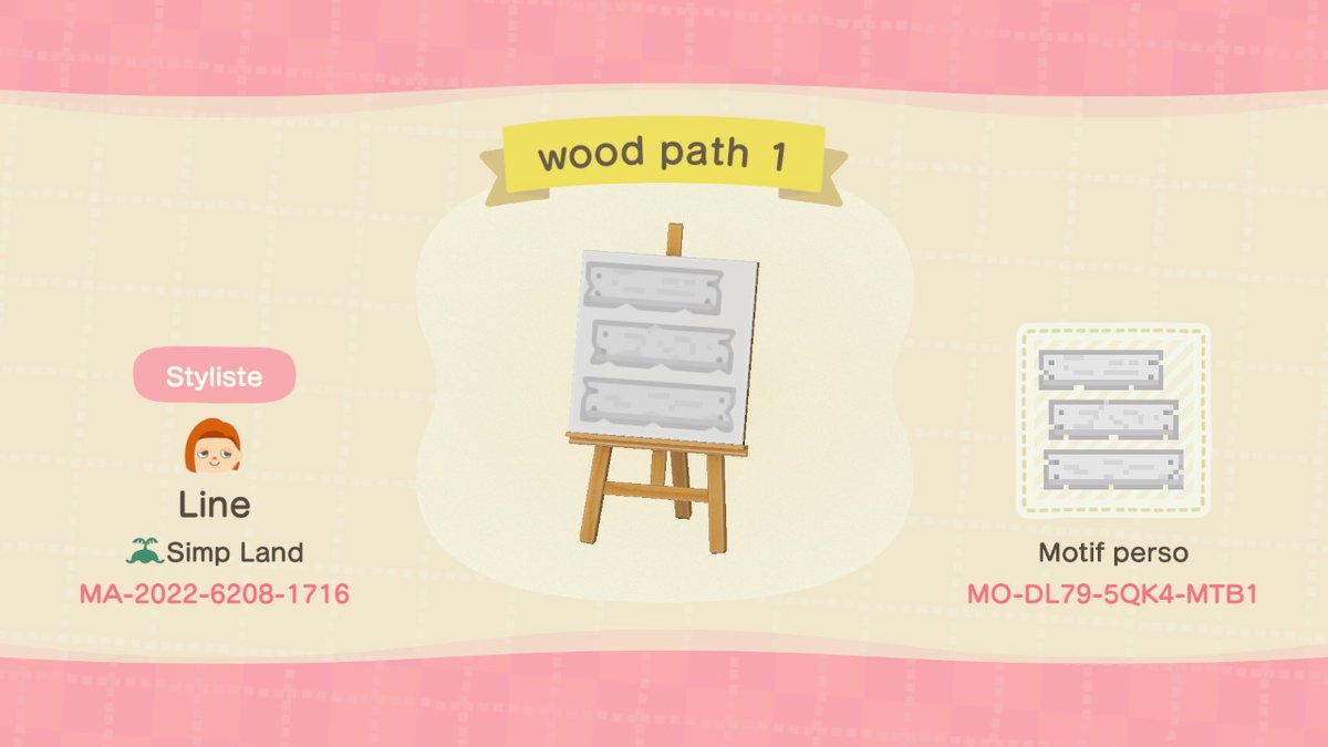 httpsunfIower's tweet photo. i just posted my wood path design if anyone's interested #AnimalCrossing #ACNH https://t.co/pYufcj2aBR