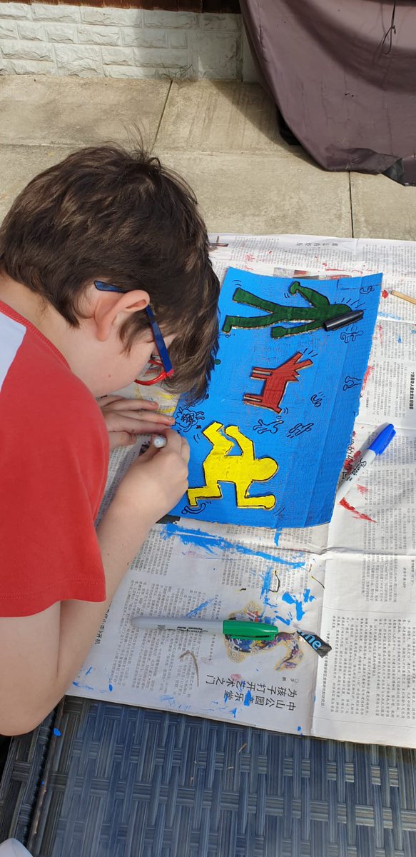 wooltonprimary's tweet image. Calum has produced his own version of Keith Haring art work. Throughout the week, Year 6 have been studying a variety of artists and developing their own pieces of art.
Well done Calum! #WPSHomeLearning 👏⭐️