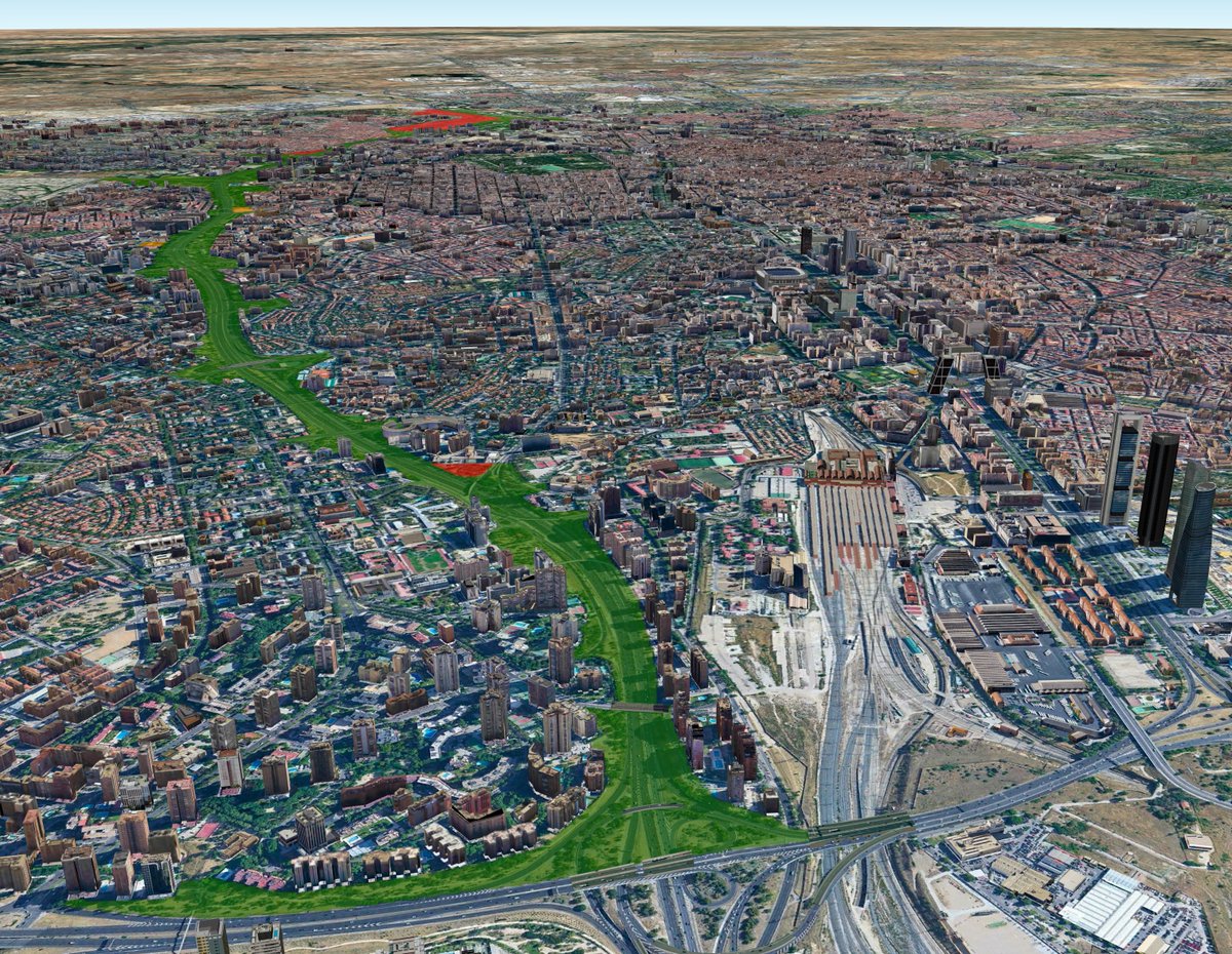 Para que os hagáis una idea de la enormidad de este nuevo eje urbano aquí os dejo unas imágenes en 3D: