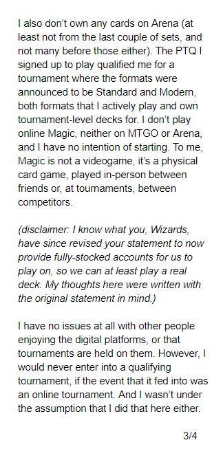 MTGZan's tweet photo. Dear, @wizards_magic .

An open letter to WotC, from a player qualified for his first PT. https://t.co/3xJ6jzcAOF