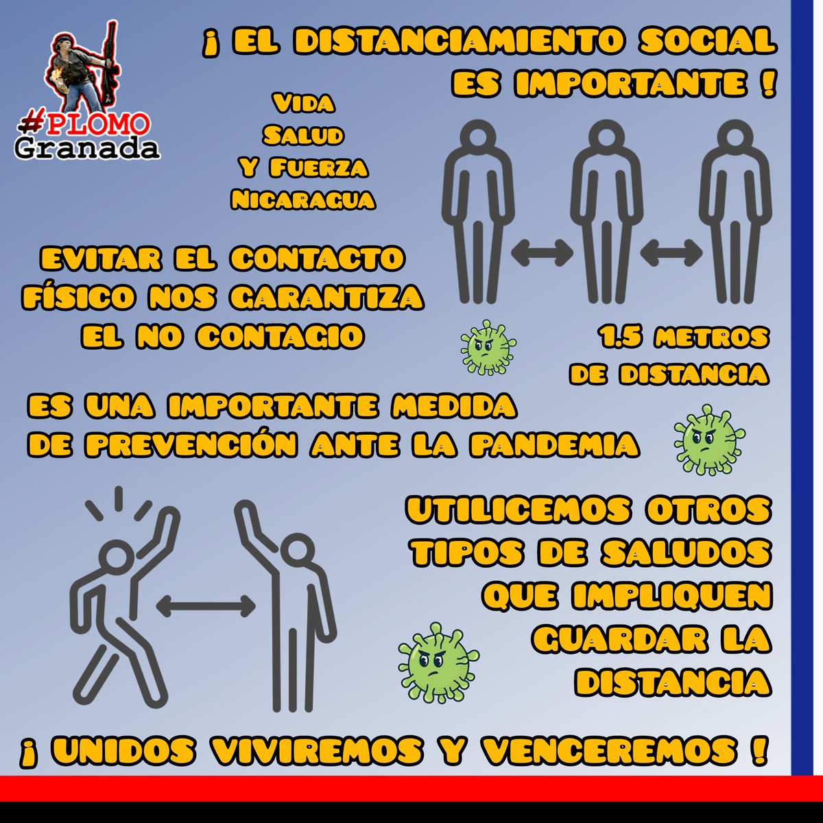 #RedFSLN ⚕️ Cuidarse y cuidar a los demás... 👨‍👩‍👧‍👦🏠🇳🇮  #SolidaridadYDisciplina 
#VidaSaludyFuerzaNicaragua
🖤❤️😷 ¡Viviremos y Venceremos!

@CarlosEmilioDH @mar_cp81 @iluminado_1965 @lamaruchita19 @Somos2V @NicaTuitero @FloryCantoX @yadysolsal @ReDFSLN