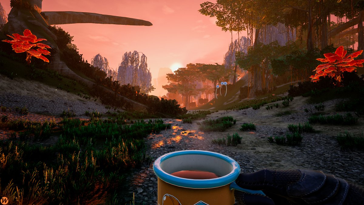 Wonky_jon's tweet photo. Plays factory game. Destroys planet. Stops to admire the beautiful sunrise! This game looks soooo good! #satisfactorygame #satisfactoryscreenshots #satisfactory @SatisfactoryAF @SatisfactionLab https://t.co/TPhgsz2gZh