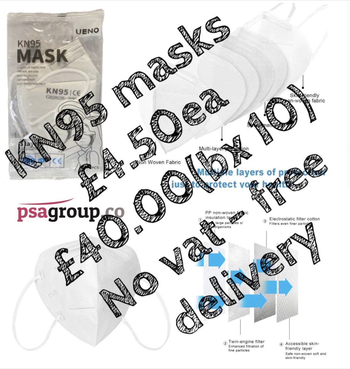 Info at psagroup.co 

#ppe #3plymasks #KN95 #certified3ply #staysafe #MaskUp