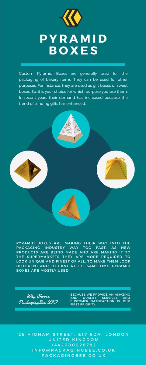 Mak50560293's tweet image. Pyramid boxes are widely popular as packaging and gift boxes. The shape of these boxes makes them the most likable choice for storing products and sending gift items. 

packagingbee.co.uk/pyramid-packag…

#PyramidBoxes #CustomPyramidBoxes #CustomProductBoxes #Box