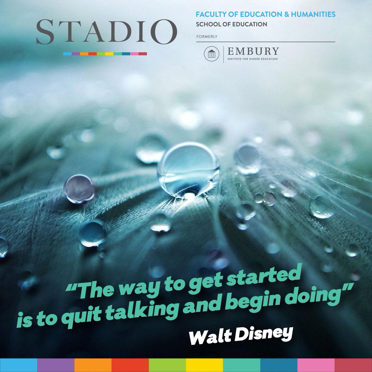 EmburyOfficial's tweet photo. Fri-YAY vibes!
Stay safe over this weekend!

#fridaymotivation #tgif #educationquotes #weekend #inspirational #proudlystadio #futureteacher #education #studyteaching #strongertogether #together #stadiocares #lockdown #studyfromhome #workfromhome #stadiostudents #studentsrock https://t.co/S4NdT0qZYf