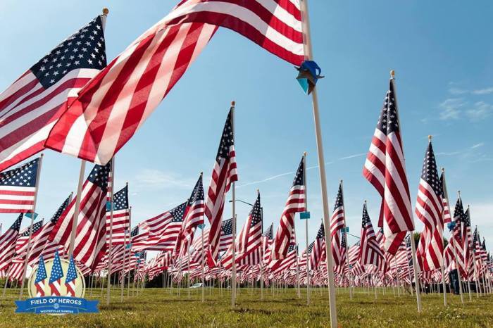 MuthCoRoofing's tweet photo. Westerville Field of Heroes is a Memorial Day tradition that honors and remembers our heroes. The 12th annual Field of Heroes, presented by the Westerville Sunrise Rotary Club, is a “drive-through” event from May 22-25, 2020.  https://t.co/gyfl8dGKrA
#FieldofHeroes https://t.co/xAYC4doQGB