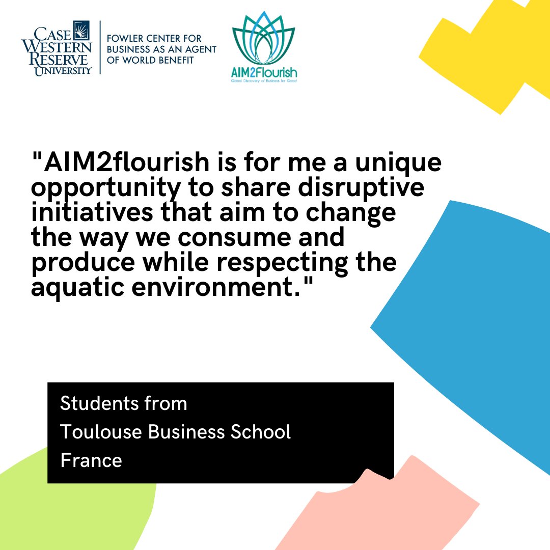AIM2Flourish's tweet photo. Through interviews and personal connection, AIM2Flourish demonstrates to students that it is possible to create value for all stakeholders at once. Check out what they said about AIM2Flourish this year. #FlourishPrizes2020 #digitalassignment #sustainability #GlobalGoals https://t.co/Z05oBM6wrJ