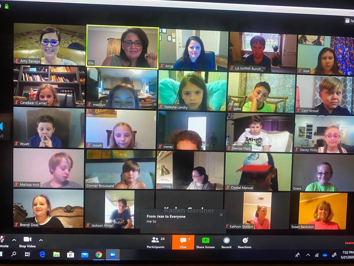 Southliveoak's tweet photo. Thanks to third grade teachers for letting me crash their Zoom last night so I could say goodbye (until next year) to the 3rd grade students! https://t.co/KoUYBUWfQF