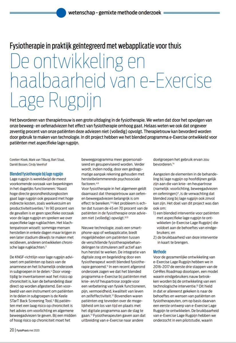 e-Exercise onderzoek tweet media
