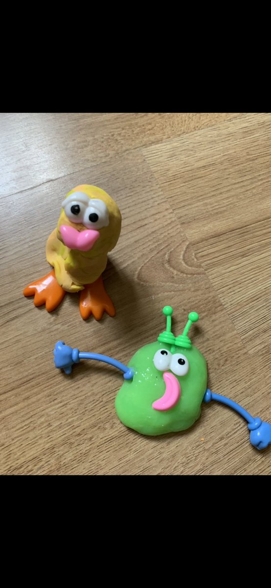 Danielle12smith's tweet photo. @FVAYR1  fun Friday! Slime and play dough aliens! https://t.co/UQBdQjVb2e