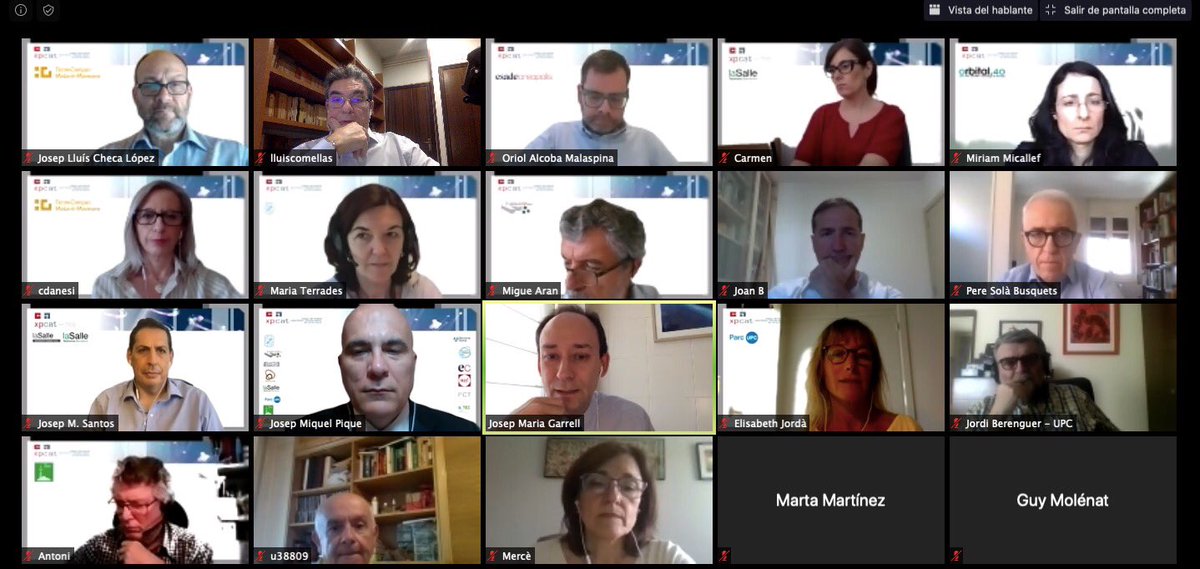 JosepMGarrell's tweet photo. Els Parcs Científics i Tecnològics són una peça clau en l’ecosistema de @coneixementcat, i el seu rol s’ha de potenciar per desplegar el #PNSC. Avui, amb el @govern, han analitzat la seva situació i els nous reptes de la #COVID19
#XPCAT
@angelschacon @MerceChaconD @JosepMPique https://t.co/bgIyCsbIst