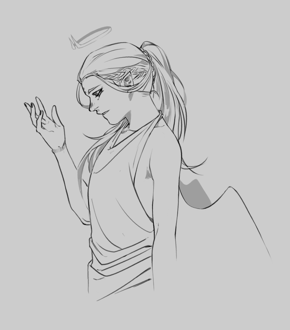 some older sketches from lea's past i didn't post when i drew them :3c will hopefully draw some more stuff with lea and their tiefling gf