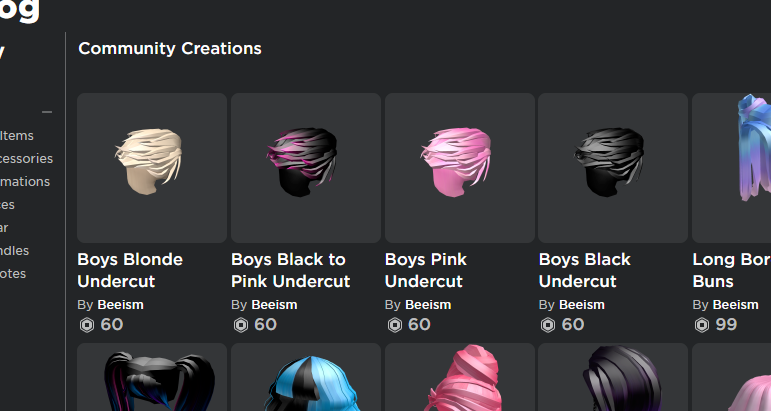 Beeism On Twitter And Bc I M A Horrible Person And Forgot About The Boys Loool I Super Lowballed The 4 Boys Hair I Have Oops Please Accept This Bribe As An - beeism on twitter omgosh that is sooooooo cute i wish roblox would let us have faces in ugc cuz i d so wear this
